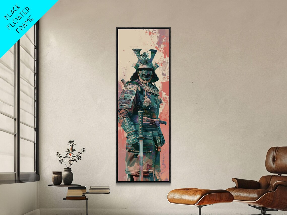 Samurai Armor Wood-Block Art Print, Japanese Style - Image 2