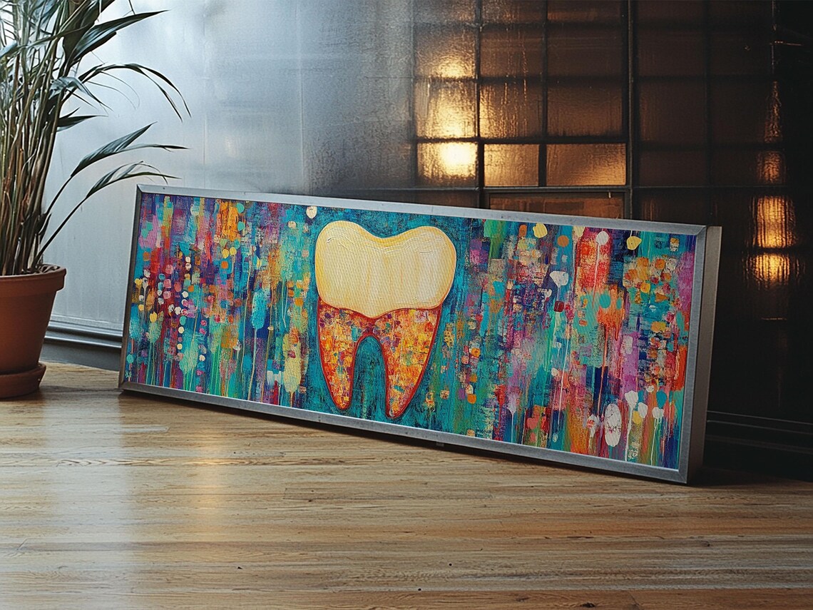 Colorful Tooth Mosaic Dental Office Art Dentist Gift Decor Poster - Image 5