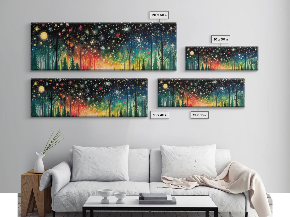 Watercolor Forest Abstract Landscape Art Print - Image 4