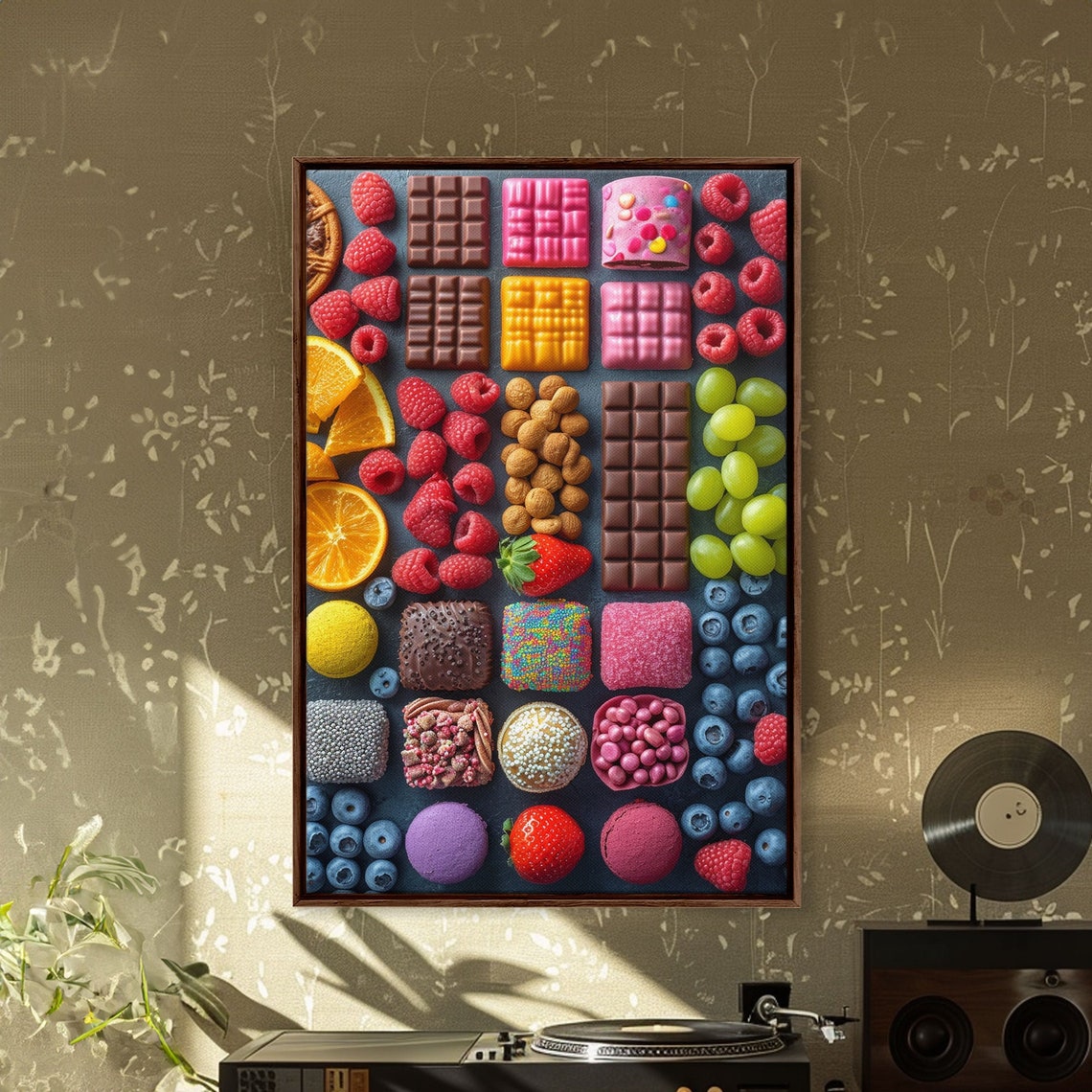 Colorful Candy Chocolate and Fruit Photography Print Kitchen Wall Art - Image 4