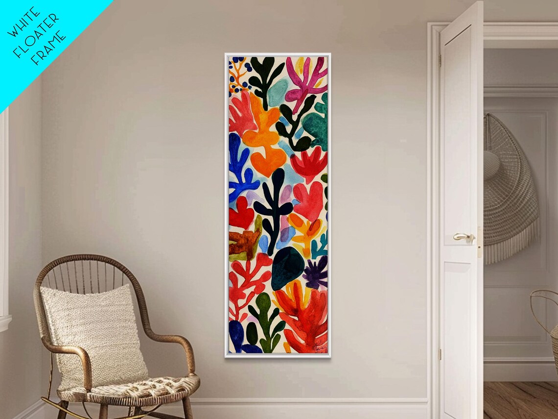 Matisse Inspired Botanical Abstract Coral Seaweed Art Poster - Image 3