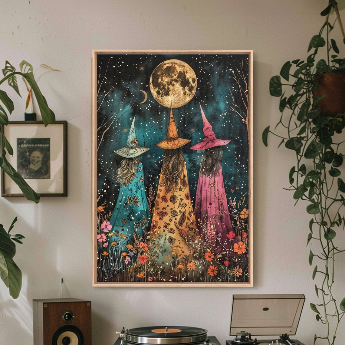 Cottagecore Witches and Wildflowers Wall Art Print