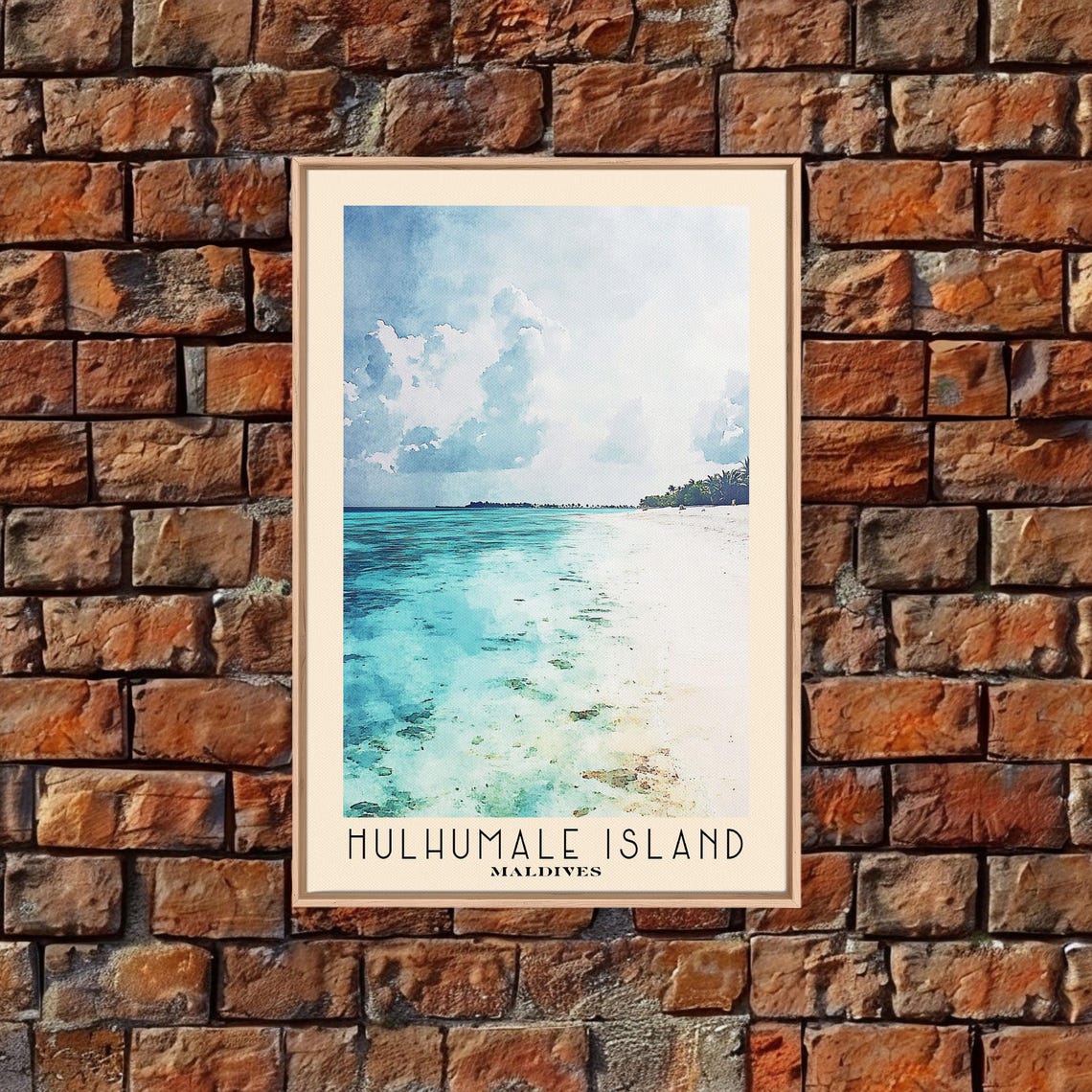Hulhumale Island Maldives Turquoise Lagoon White Sand Beach Poster - Image 5