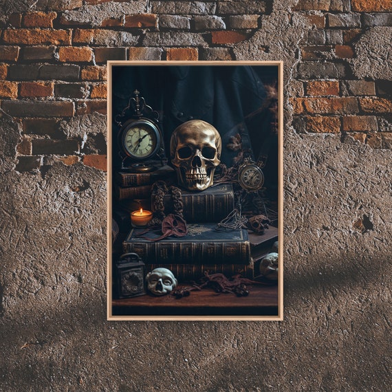 Creepy Wall Art Skull Art Dark Art Print Wall Print Wall Art Framed Wall Art Portrait Wall Art Wall Art Print