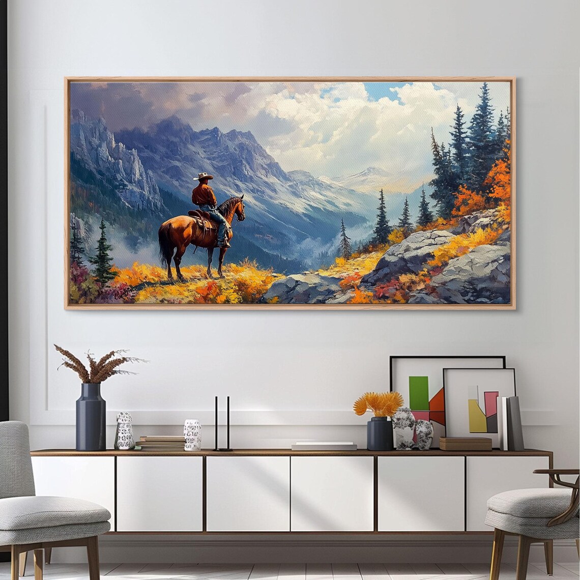 Forlorn Cowboy in the Virginia Mountains Art Print - Image 4