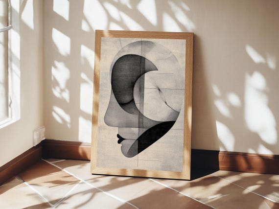 Golden Ratio Inspired Abstract Print Minimalist Monochrome Wall Art Unique Geometric Home Decor Artistic Gift Design