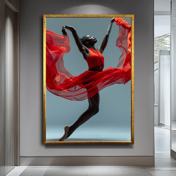 African Ballerina Art Dance Print African Ballerina Art Graceful Dance Artwork Elegant Wall Decor For Home Wall Art