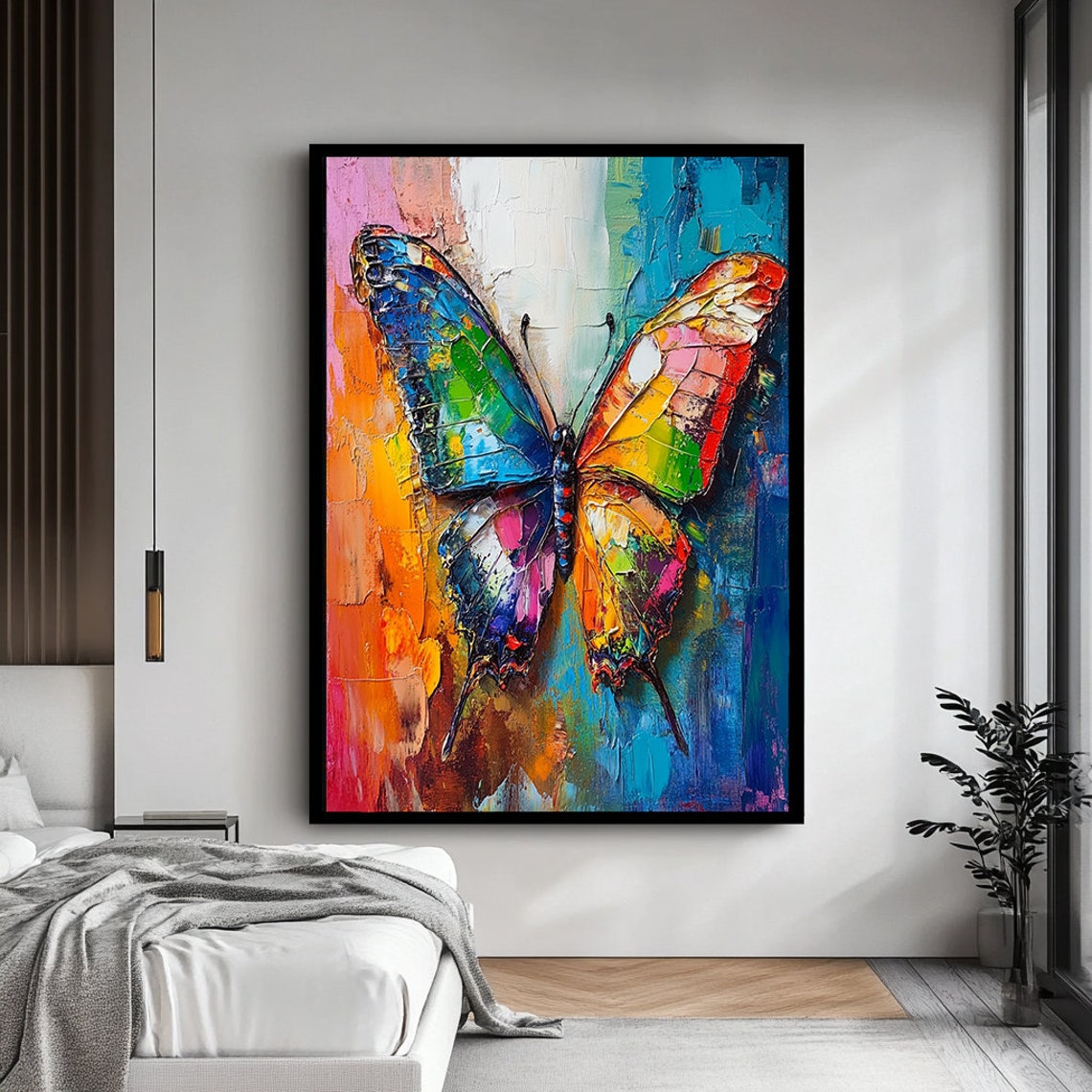Colorful Abstract Butterfly Print Colorful Abstract Print Modern Wall Art Butterfly Artwork Wall Art - Image 4