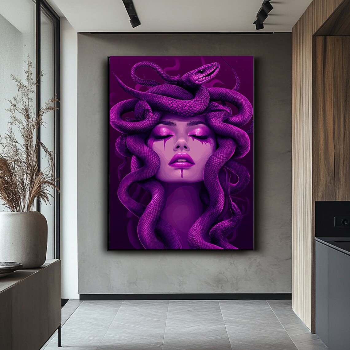Medusa With Snakes Art Print, Greek Mythology