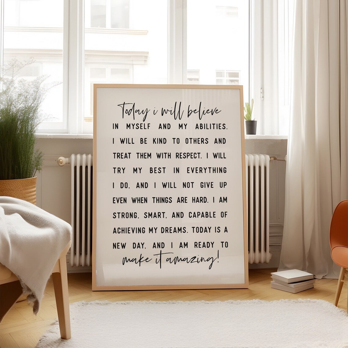 Daily Affirmations Typography Art Print, Office Decor - Image 3