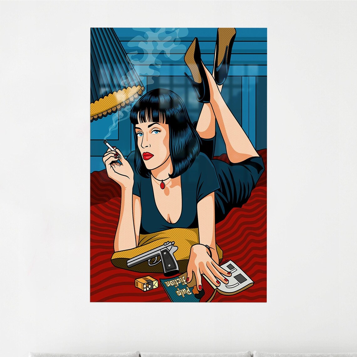Mia Wallace Pulp Fiction Pop Art Retro Cult Movie Fan Bedroom Decor Poster