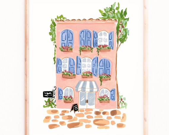 Paris Café Art Print, Kitchen Wall Decor