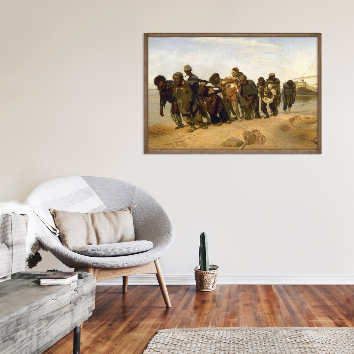 Ilya Repin Barge Haulers On The Volga 1870 Realist Art Poster - Image 3