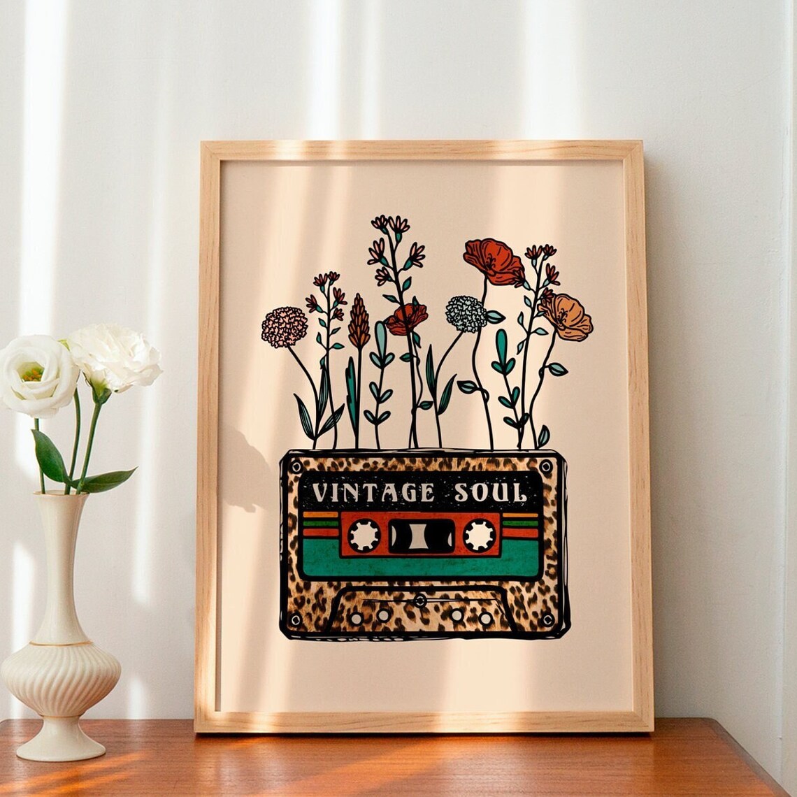 Vintage Soul Retro Poster Print, Hippie Style