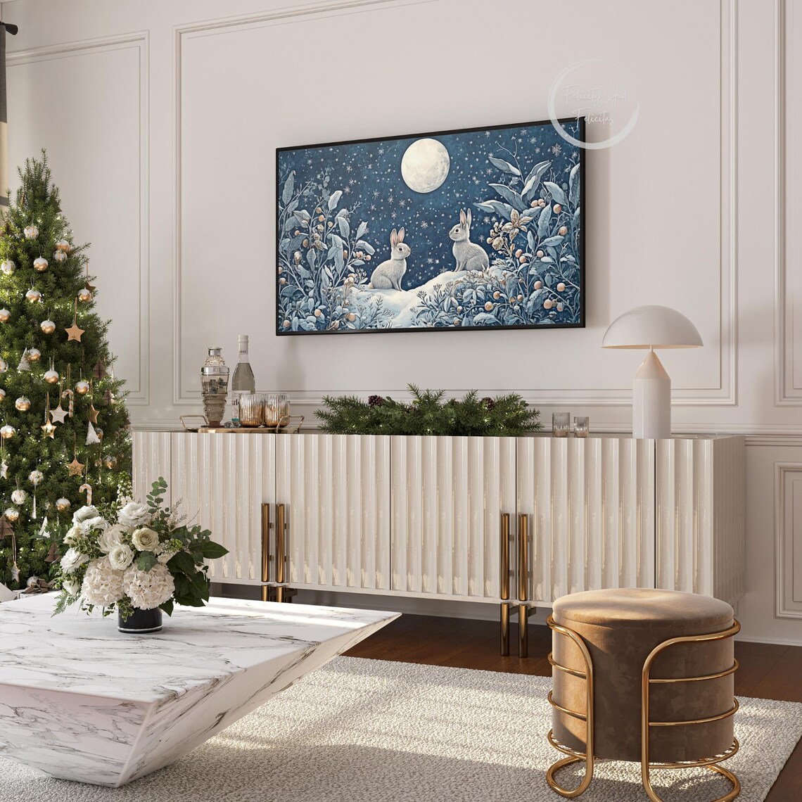 Winter Wonderland William Morris Style Art Print - Image 6