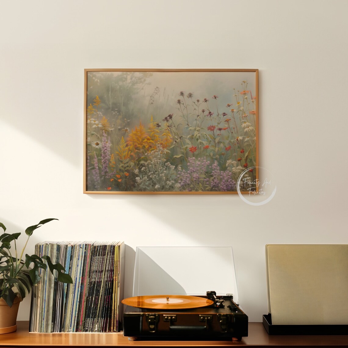 Country Garden Wildflower Meadow Painting Vintage Floral Poster - Image 4
