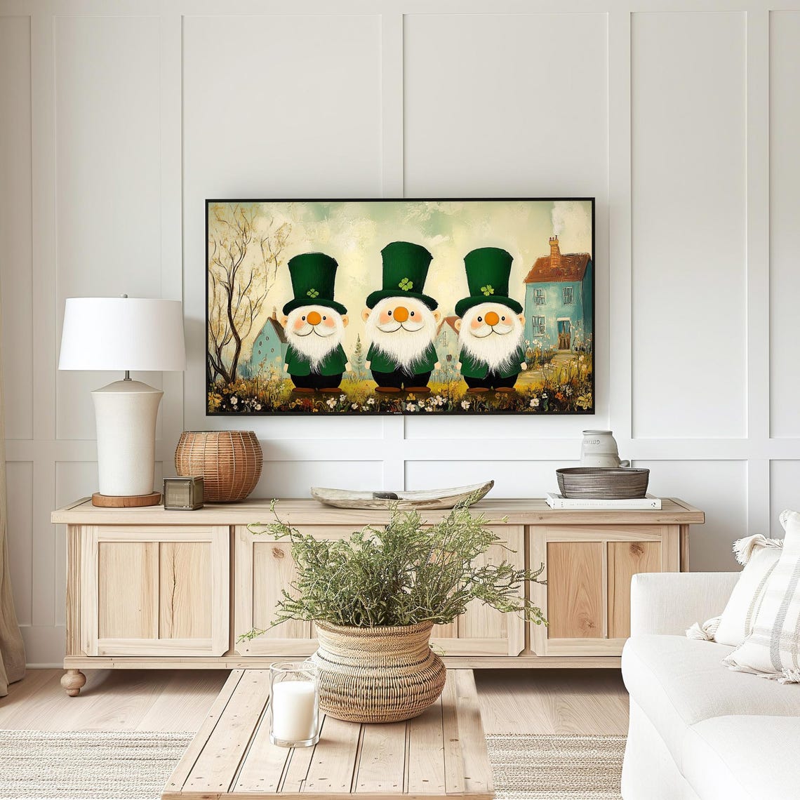 Gnomes Vintage St Patricks Day Frame Tv Art Cute St Patricks Tv Art St Patricks Day Decor Home Decor - Image 5