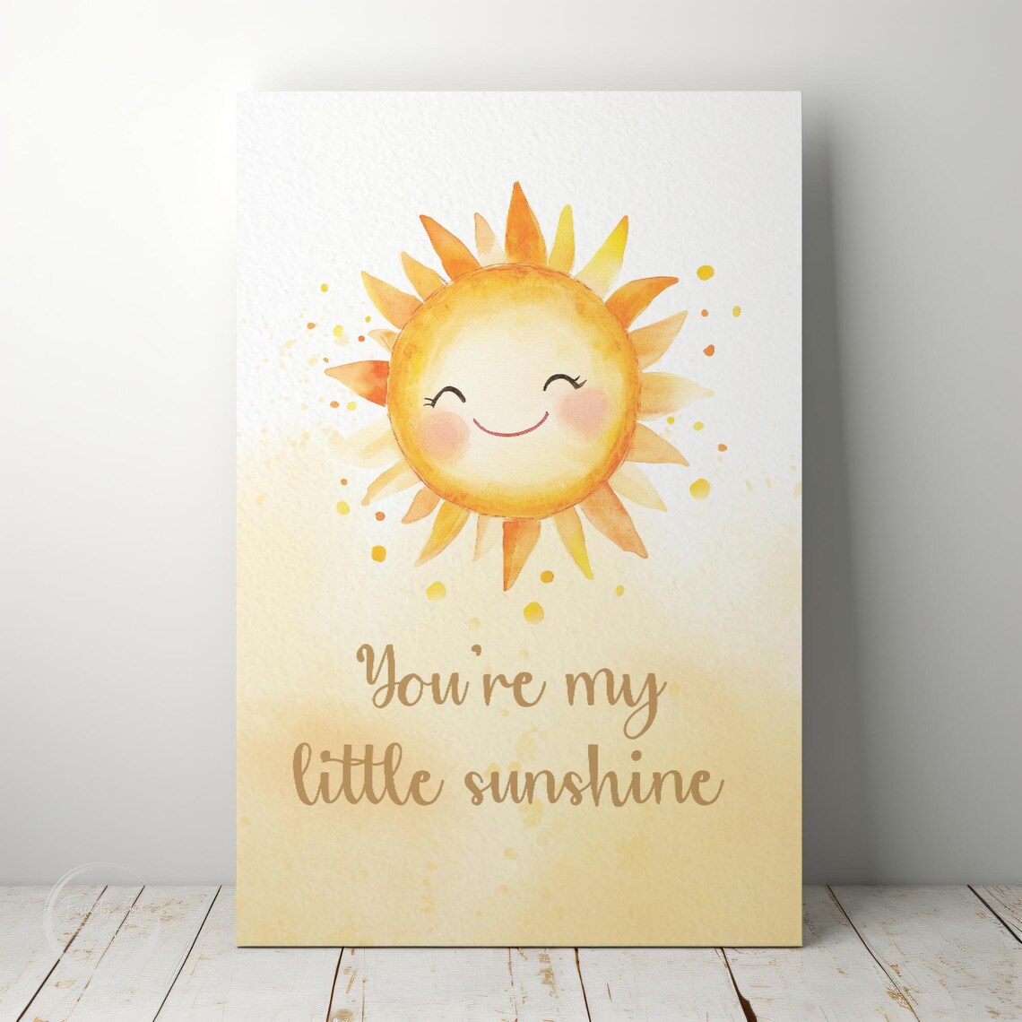 You're My Little Sunshine Baby Nursery Watercolor Sun Poster - Image 5