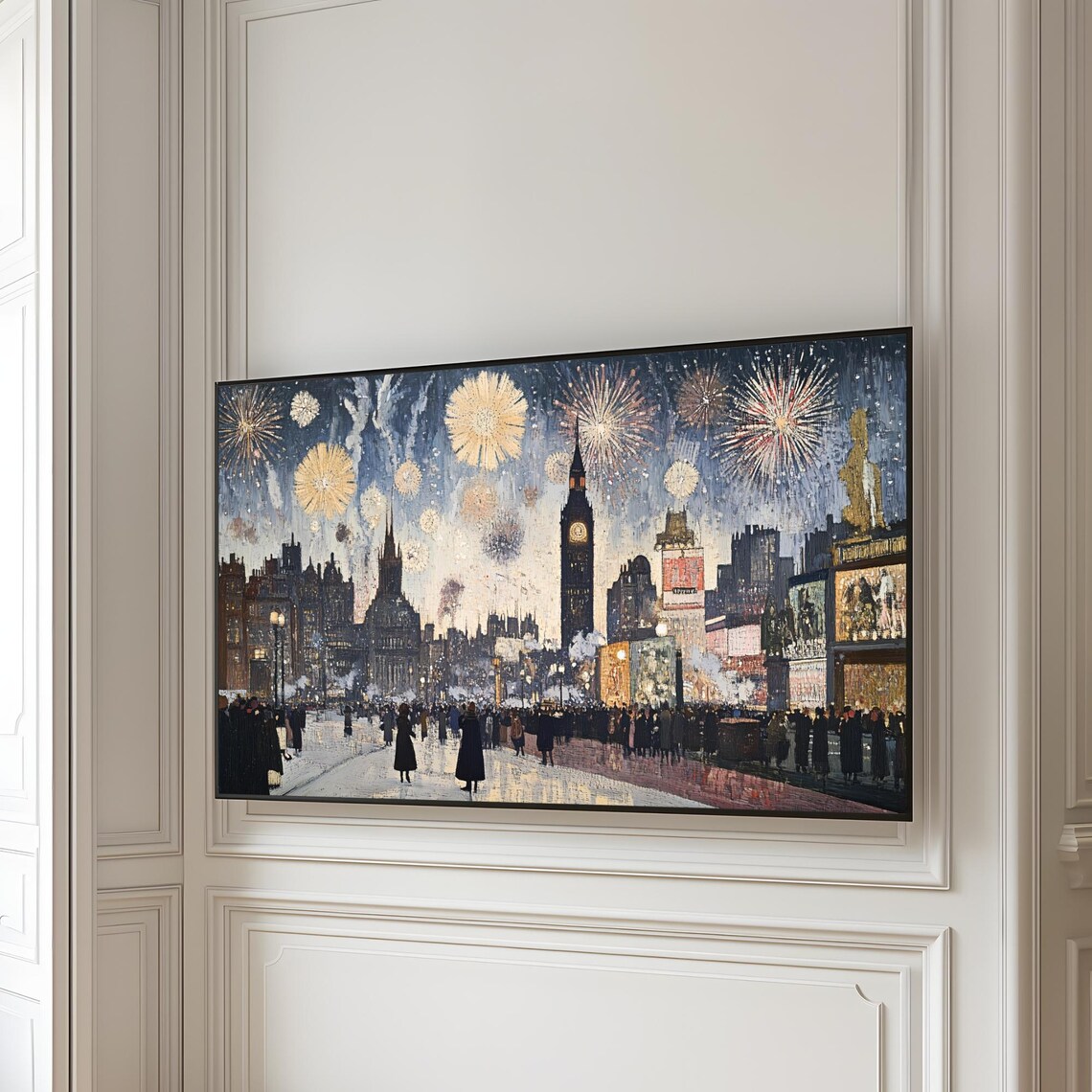 Big Ben New Year Fireworks London City Celebration Painting Poster - Image 6