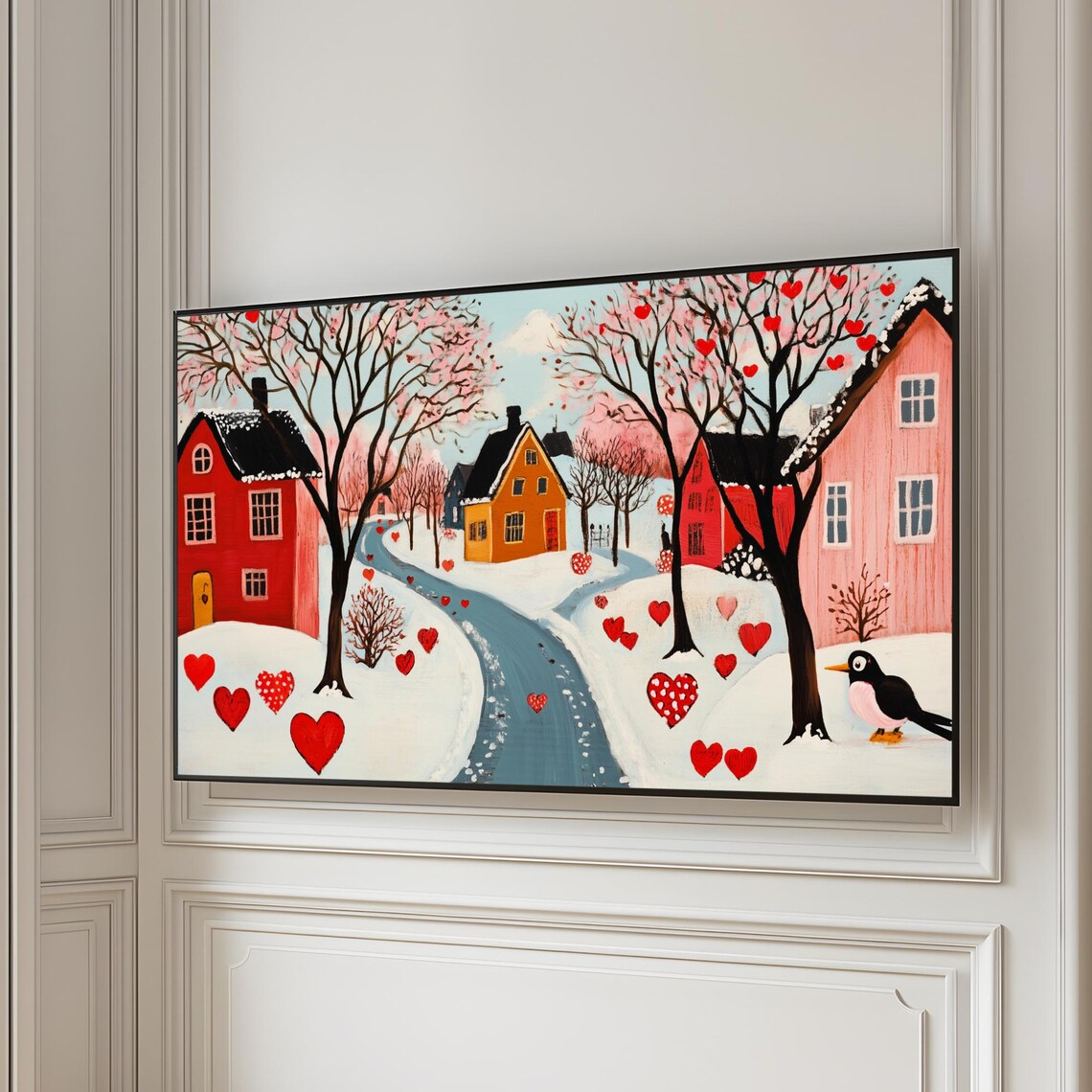 Frame TV Art Whats Included Card with Hearts Village Lane Print - Image 4