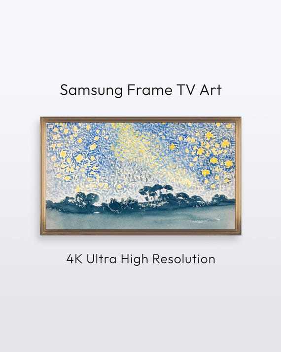 Henriedmond Cross Landscape With Stars Samsung Frame Tv Art 4k Print