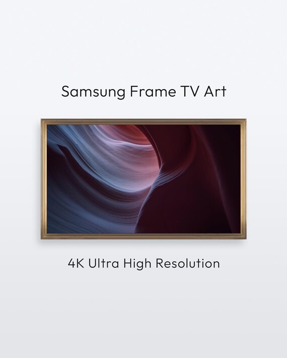 Dark Canyon Glow Moody Abstract Swirl Artwork Frame TV Poster
