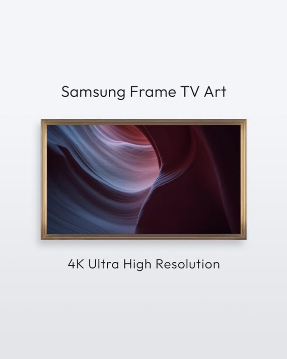 Samsung Frame Tv Abstract Art Dark Canyon Glow Modern Artwork 4k Print