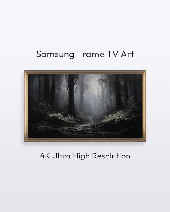 Samsung Frame Tv Art Enchanted Forest Scene Moody Landscape 4k Print