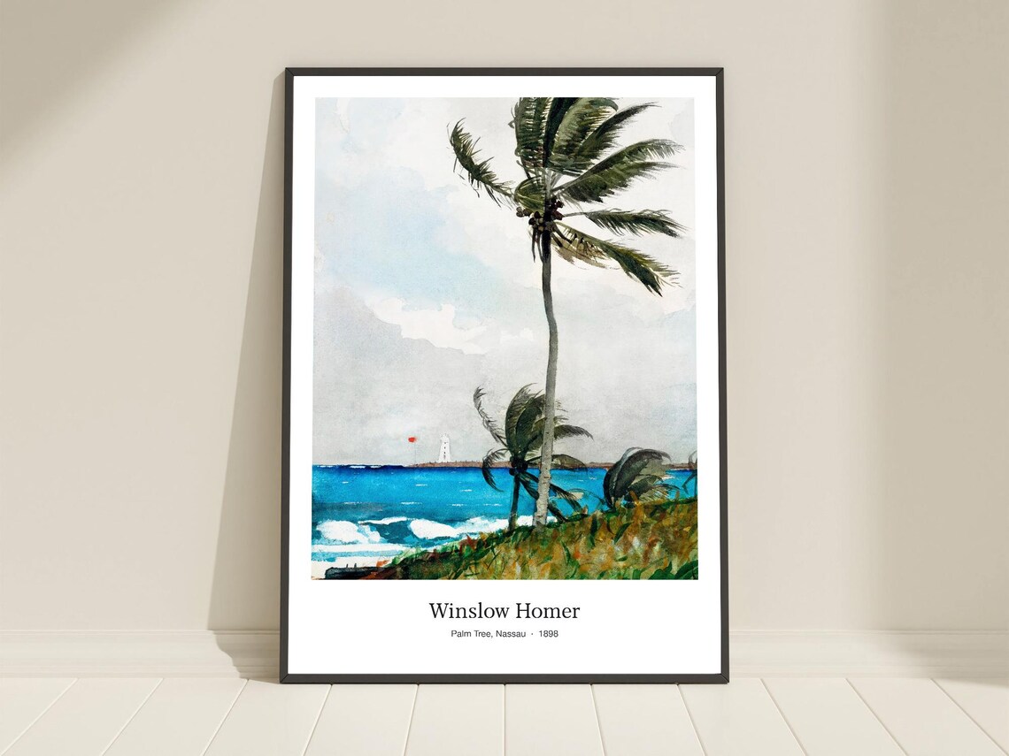 Winslow Homer Palm Tree Nassau Art Poster