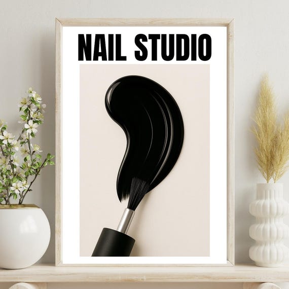 Professional Editorial Style Beauty Salon Print Nail Art Luxury Studio Decor Tech Gift Fashion Poster