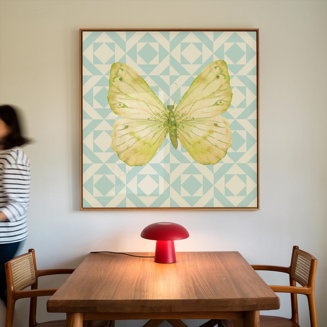 Quilted Butterfly Fun Art Print Wall Art Trendy Decor Cottage Nursery - Image 4