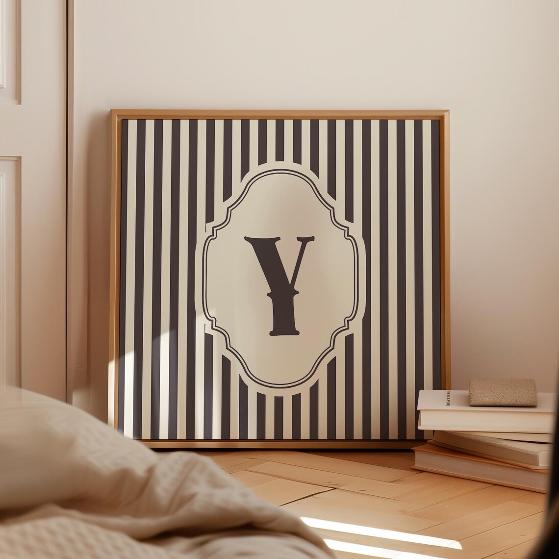 Y Square Initial Personalized Watercolor Gift - Image 2