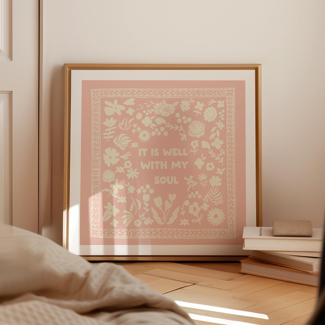 Sweet Pea Pink It Is Well Christian Art Print