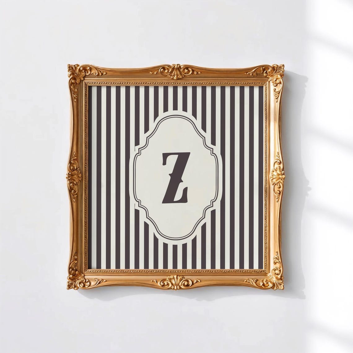 Z Square Initial Print Personalized Gift Watercolor Art Gift Idea Art Print Print - Image 2
