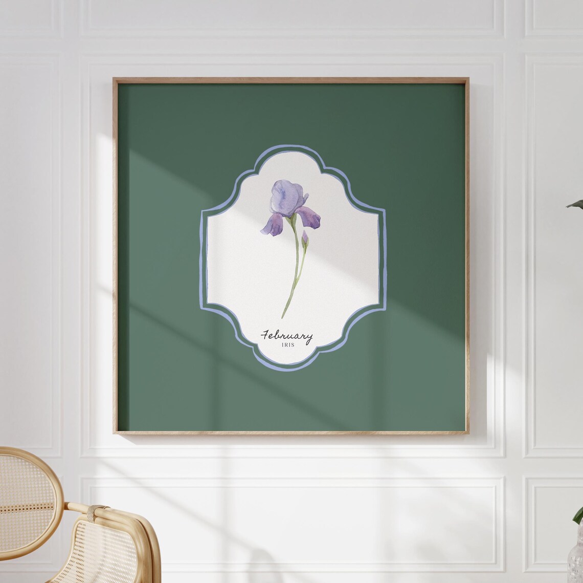 February Birth Month Flower Personalized Art Print - Image 4