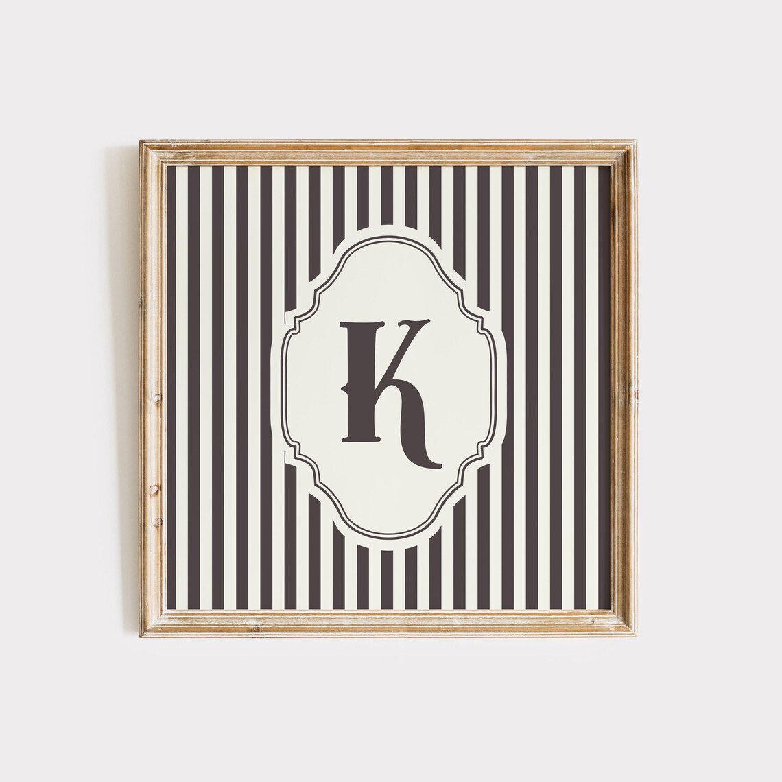 K Square Initial Personalized Gift, Watercolor Art Print - Image 4