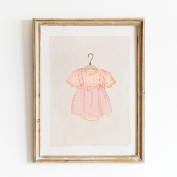 Adeline Print Wall Art Trendy Decor Little Girl Room Nursery Decor