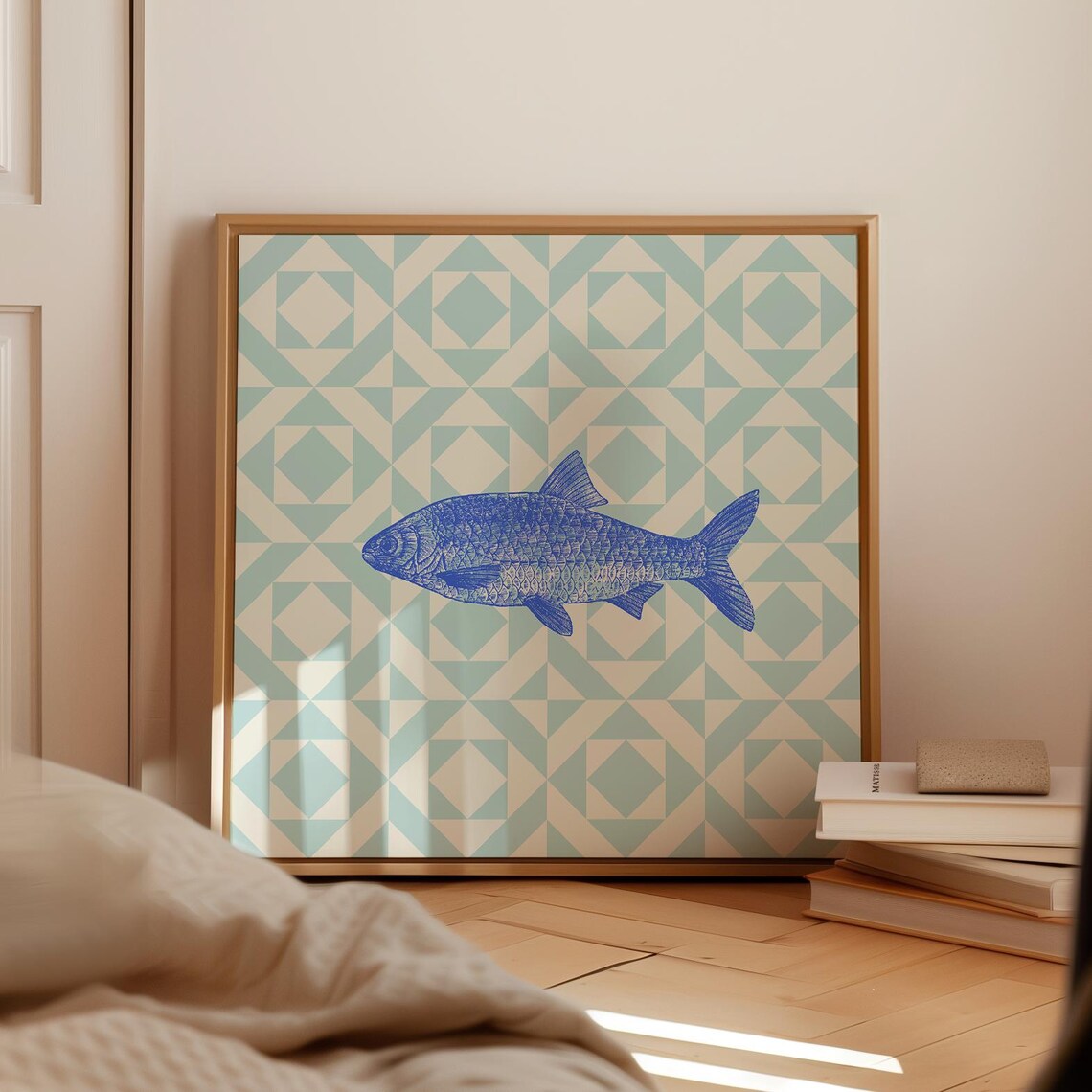 Quilted Fish Fun, Cottage Nursery Decor - Image 5