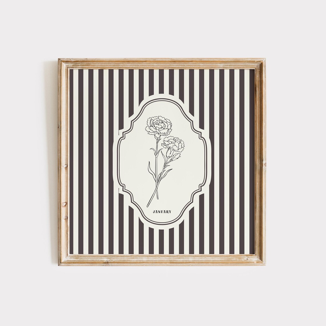 January Carnation - Personalized Floral Print - Image 3