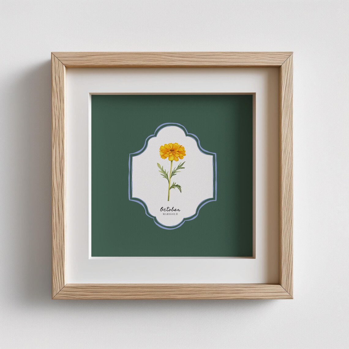 October Birth Month Flower Personalized Gift Art Print - Image 3