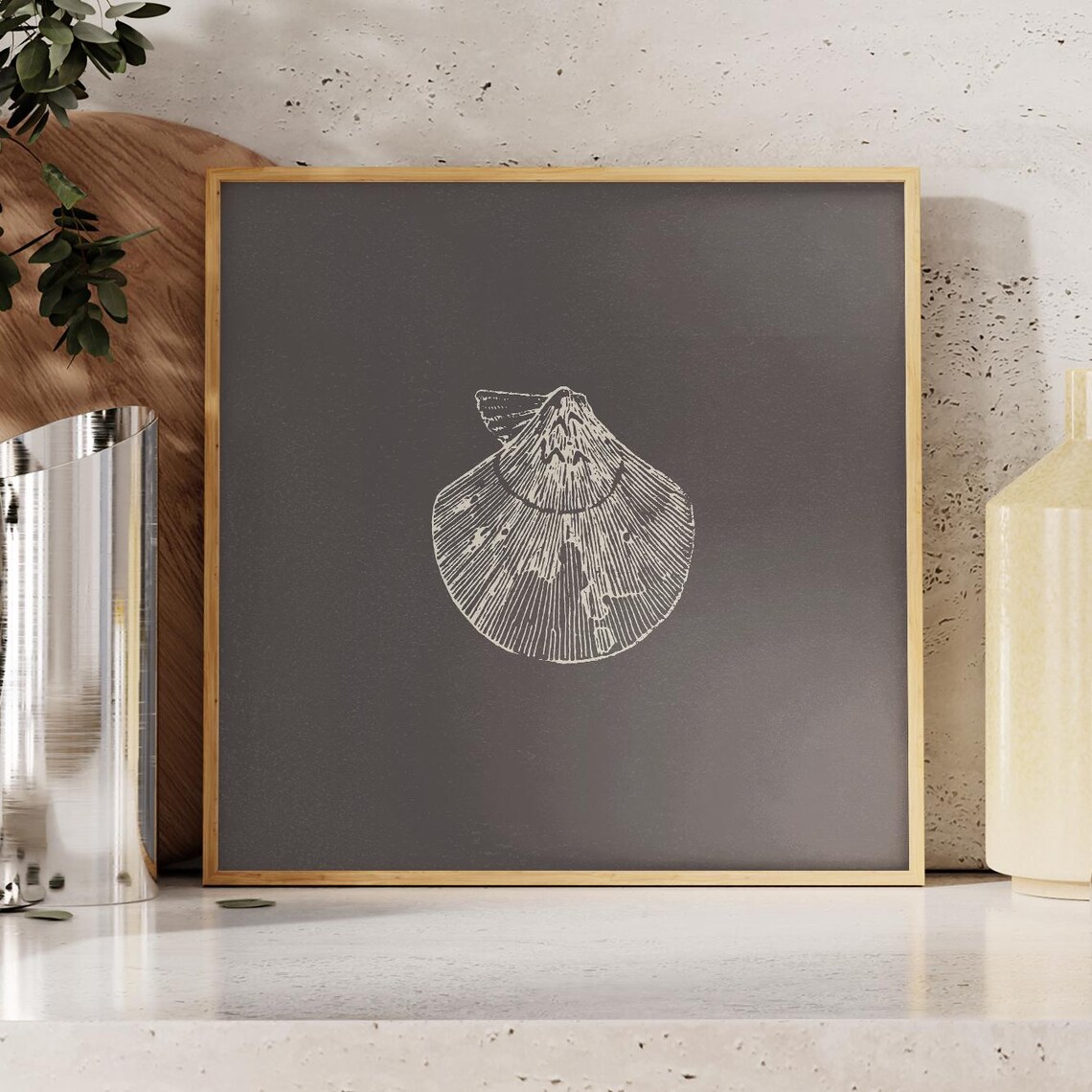 Nautical Shell Art Print, Trendy Decor Illustration - Image 2