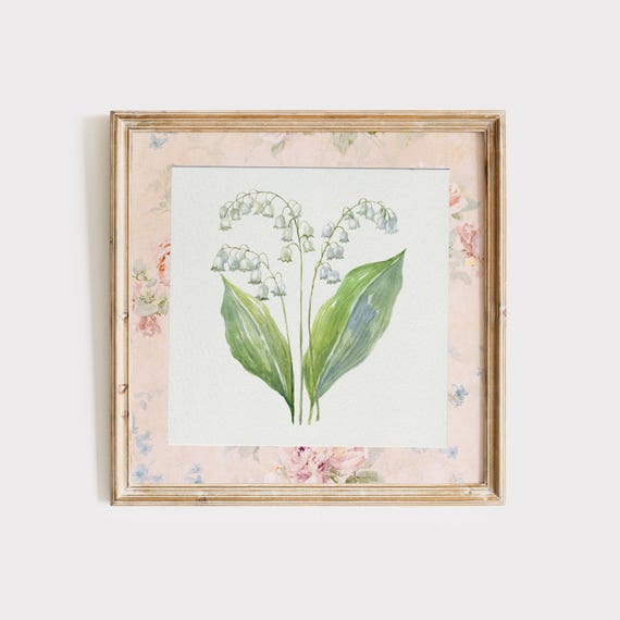 Pink Flowers For Grandma Square Print Instant Wall Art Trendy Decor Illustration Living Room Art Nursery Decor