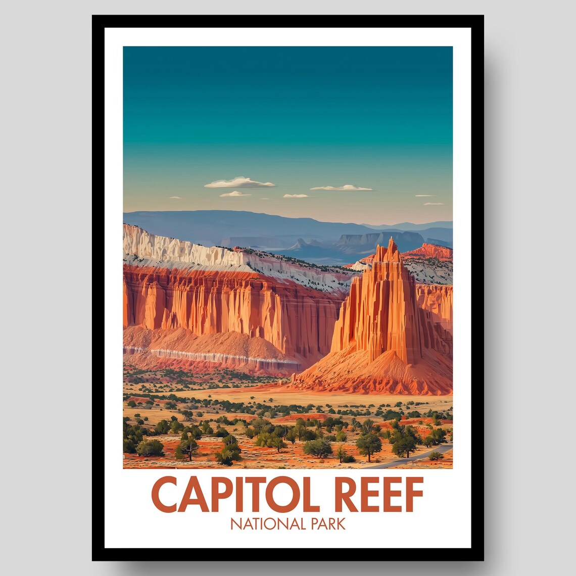 Capitol Reef National Park, Utah Travel Poster