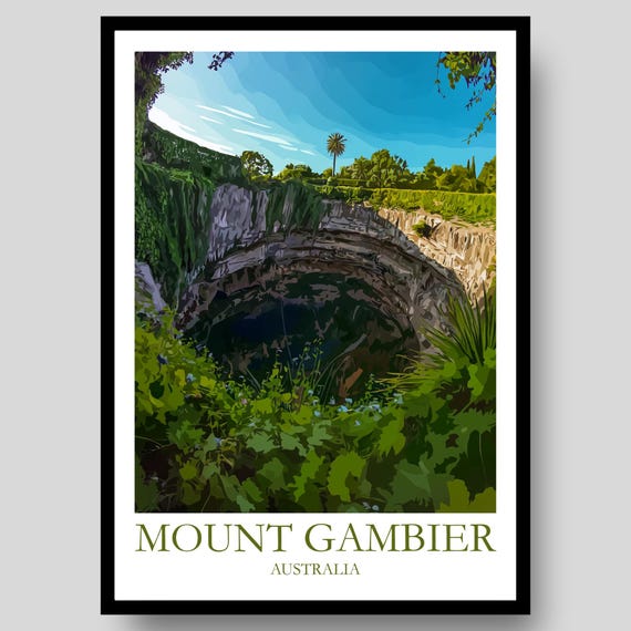 Mount Gambier Poster South Australia Australian Wall Art Travel Nature