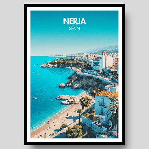 Nerja Poster, Spain Travel Poster