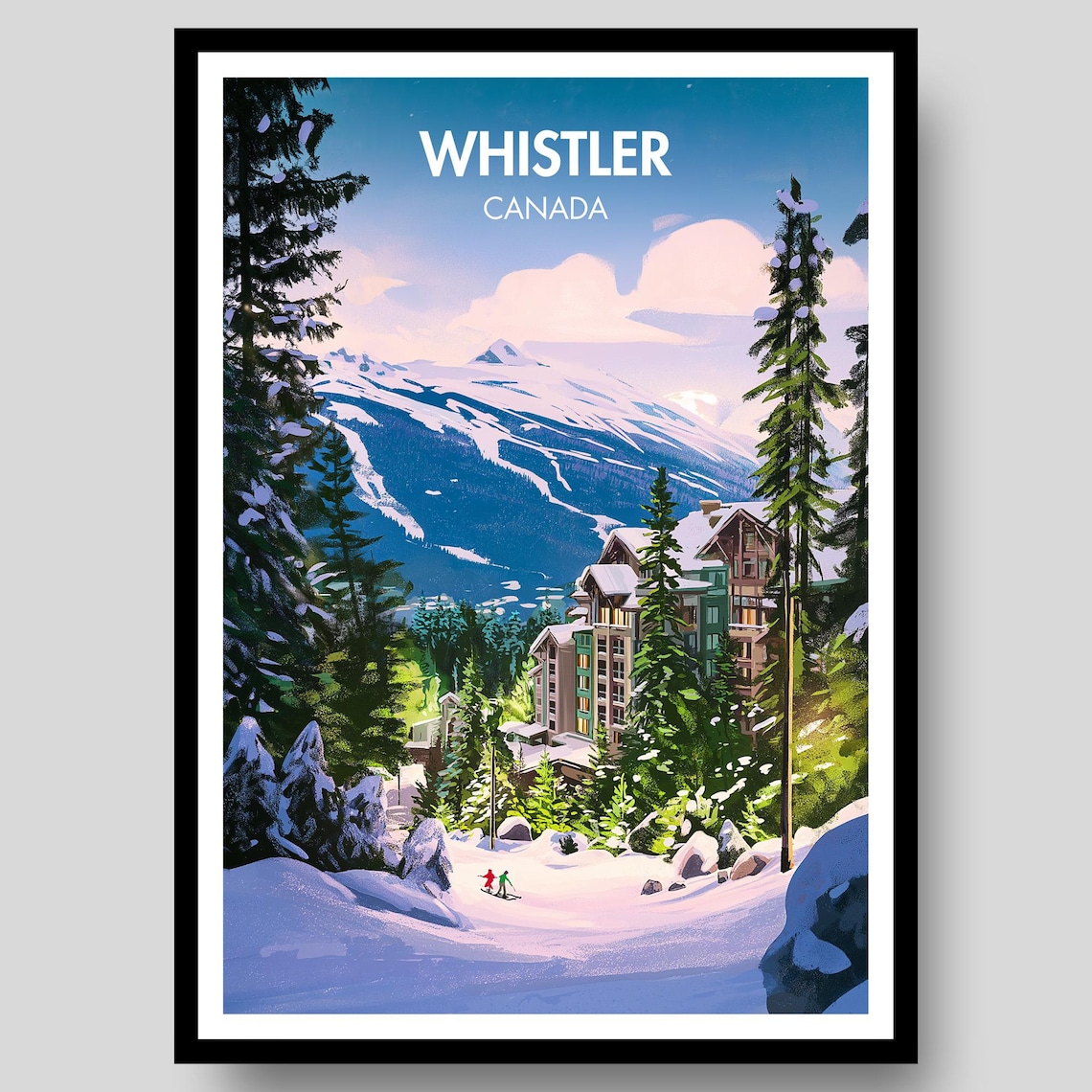 Whistler, Canada Ski Resort Travel Poster