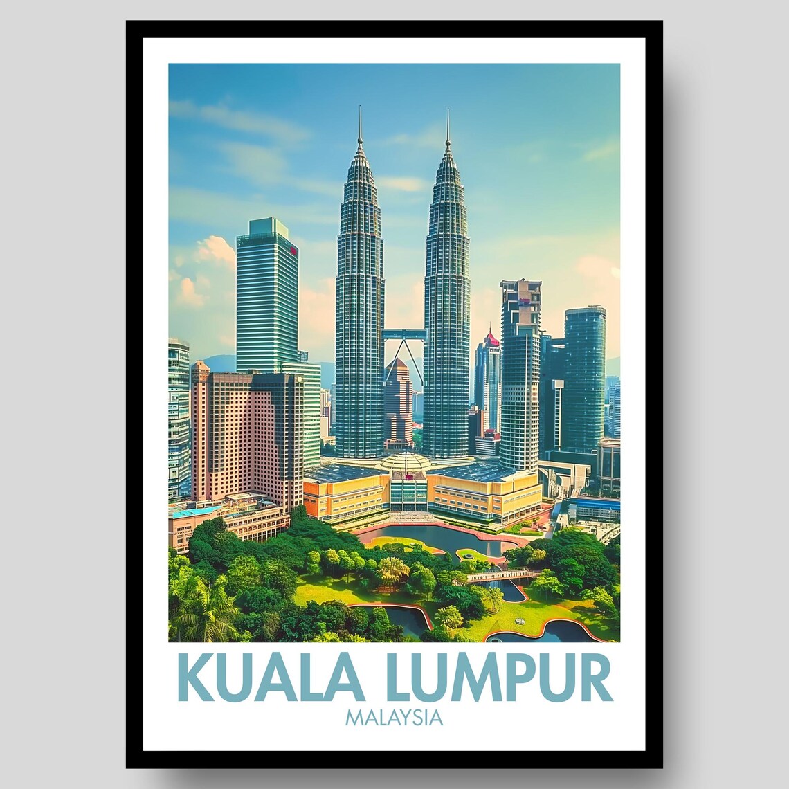 Kuala Lumpur Poster, Malaysia Travel Poster