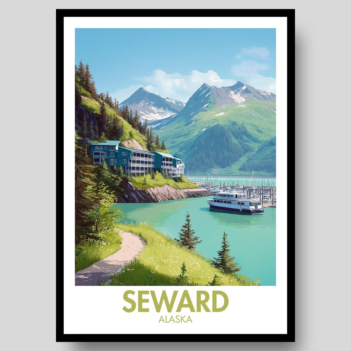 Seward Poster Print, Kenai Fjords National Park