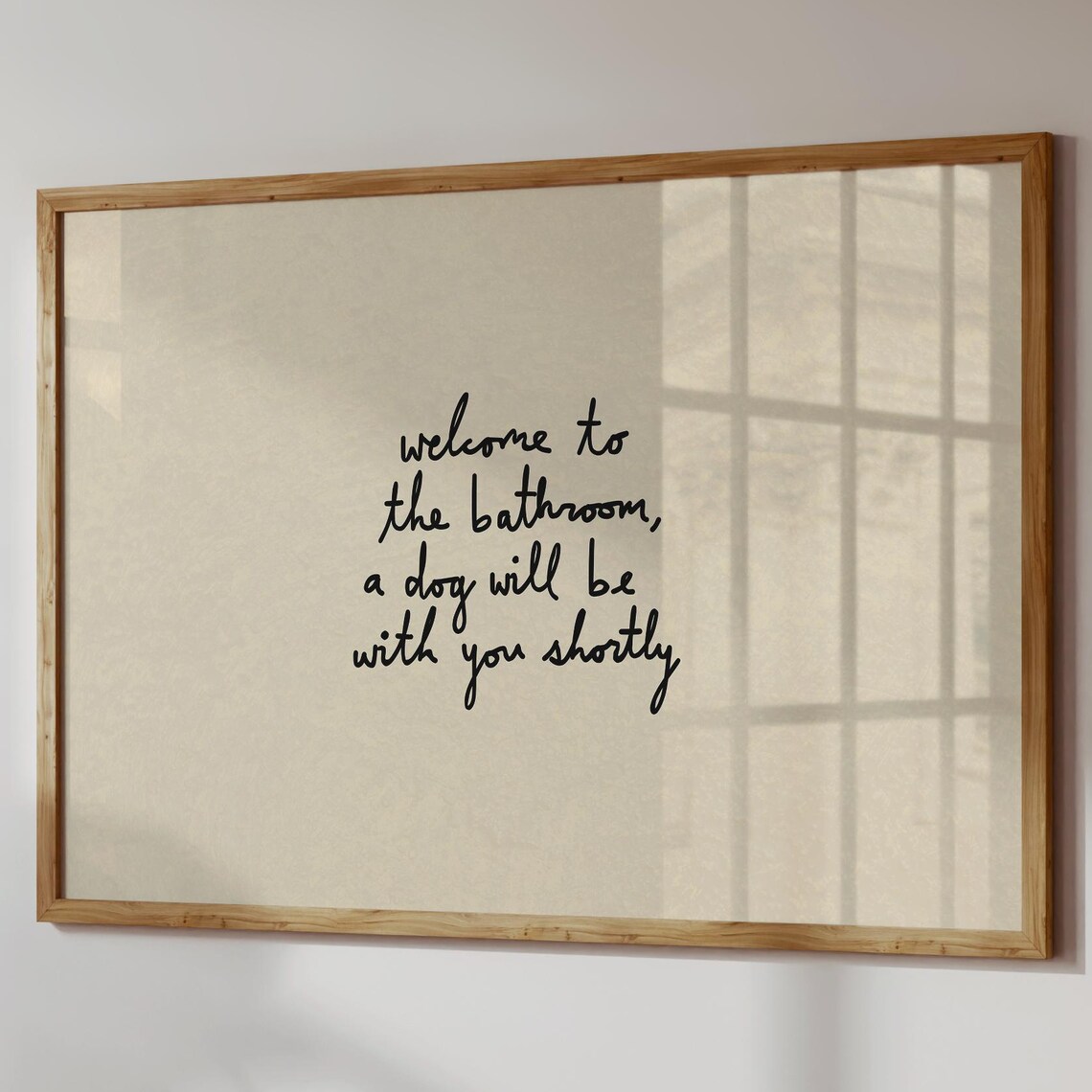 Funny Dog Bathroom Art Print, Bathroom Decor