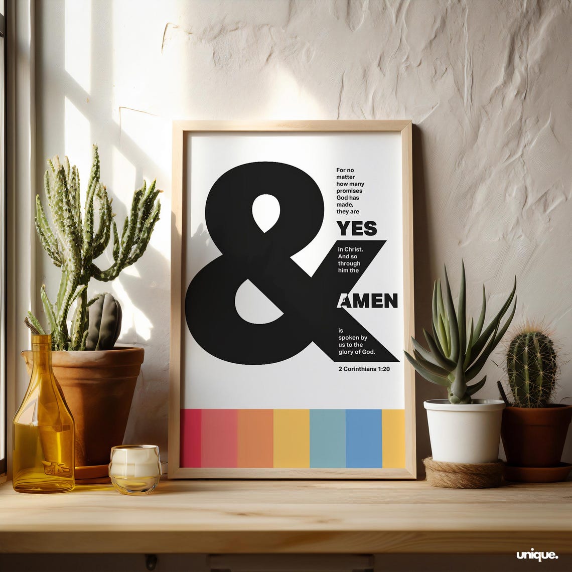 Yes and Amen Ampersand 2 Corinthians 1 20 Typographic Faith Poster